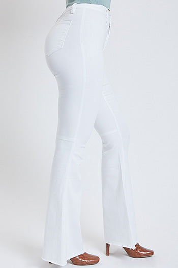 White High Rise Flare Jeans