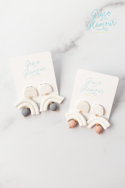 *Through the Arch Earrings | Gray