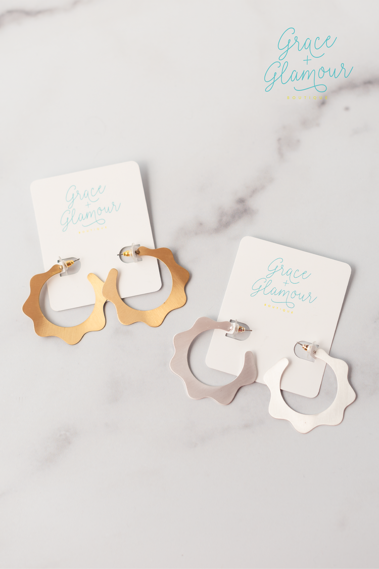 Wave on Wave Earrings | Gold