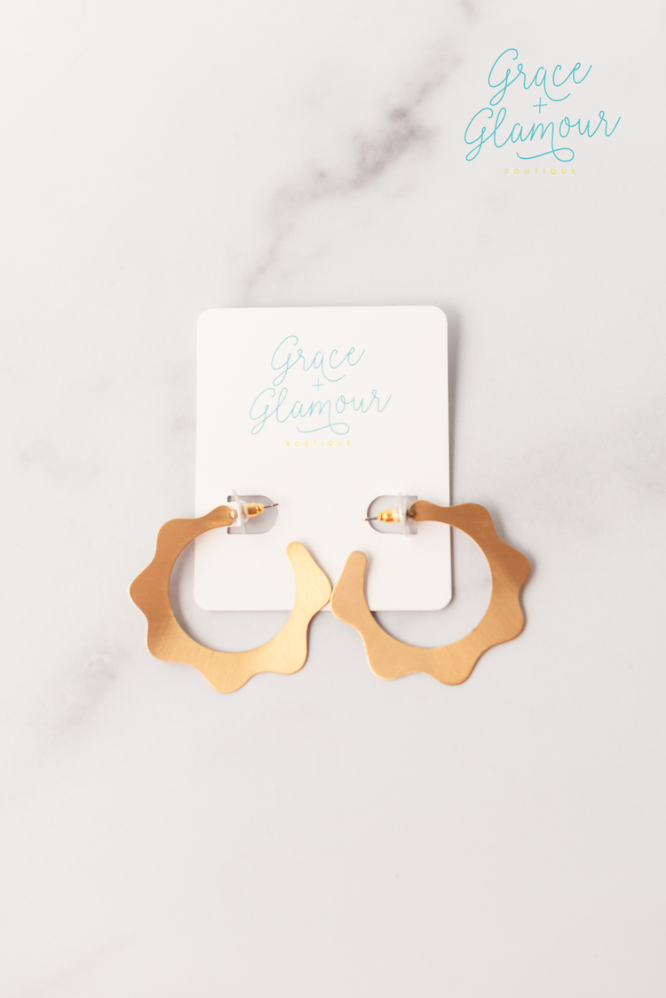 Wave on Wave Earrings | Gold