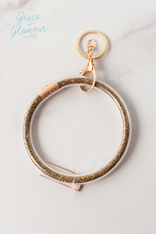 Key To My Heart Keyring Bracelet | Bronze