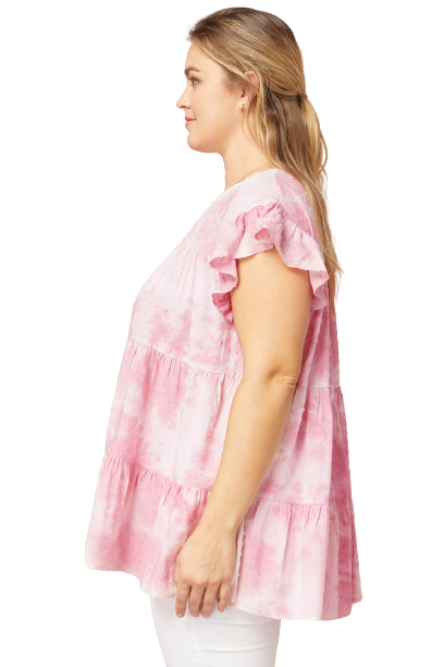 Tie Dye For Top + Curvy | Pink