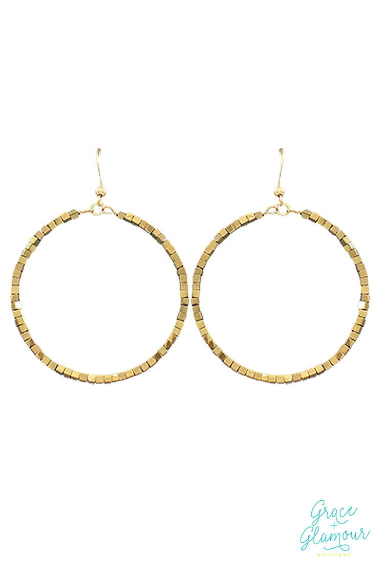 Circle of Love Earrings | Antique Gold